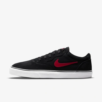 Shop Nike Sb Chron 2 Skate Shoes In Black,black,white,university Red