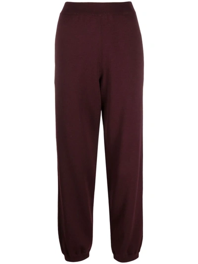 Shop Mrz Knitted Straight-leg Track Pants In 红色