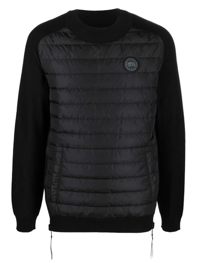 Shop Canada Goose Hybridge Reversible-knit Jumper In 黑色