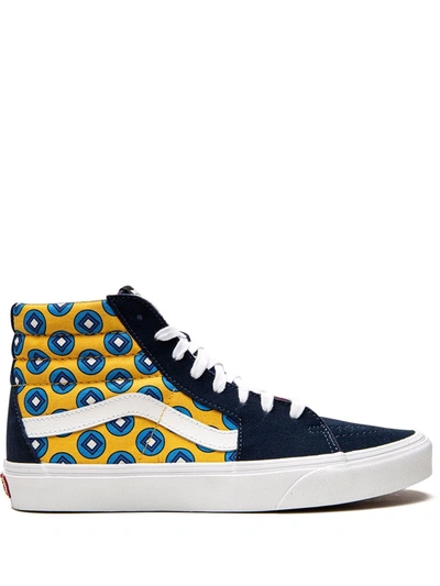 Shop Vans Sk8-hi "tie Print Mix" Sneakers In Blue