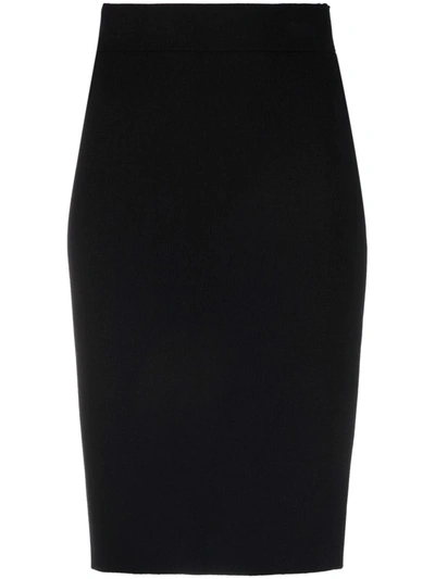 Shop Styland High-waist Pencil Skirt In 黑色