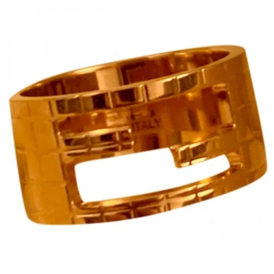 Pre-owned Fendi Baguette Ring In Gold