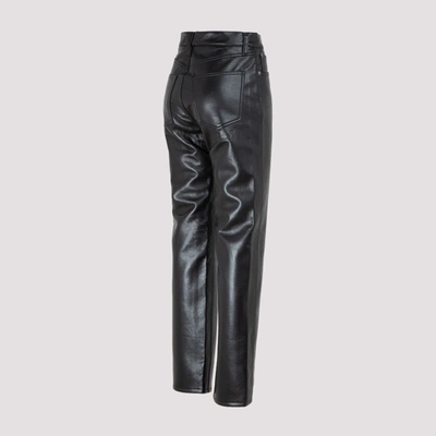Shop Agolde Recycled Leather 90`s Pinch Waist Pants In Black