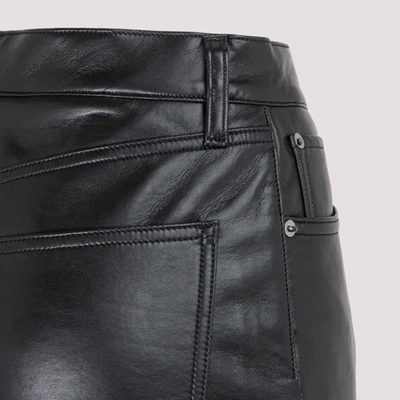 Shop Agolde Recycled Leather 90`s Pinch Waist Pants In Black