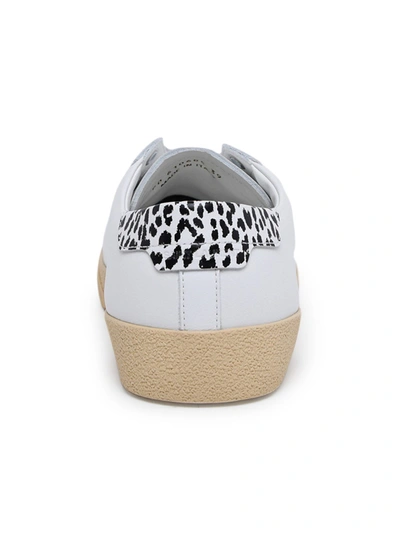 Shop Saint Laurent White Smooth Leather Court Classic Embroidered Sneakers