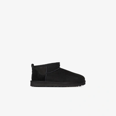 Ugg 10mm Classic Ultra Mini Shearling Boots In Black | ModeSens