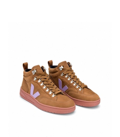 Shop Veja Roraima High Top Sneaker In Purple/brown