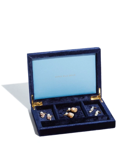 Shop Sophie Bille Brahe Trésor Velvet Jewellery Box In Blue