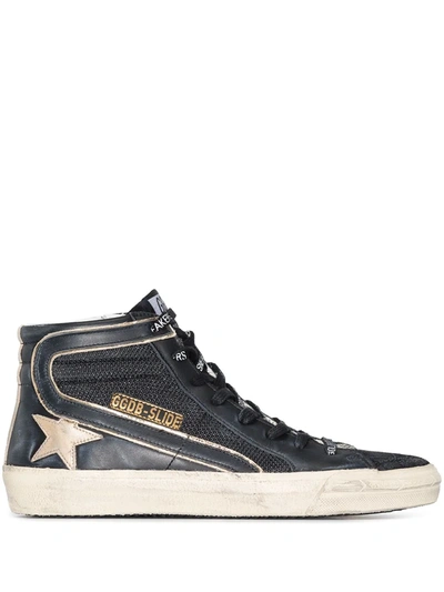 Shop Golden Goose Slide High-top Sneakers In Black