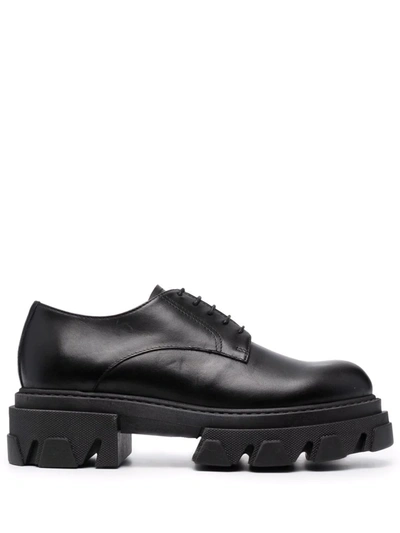 Shop P.a.r.o.s.h Lace-up Chunky-sole Shoes In Black