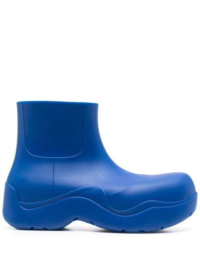 Shop Bottega Veneta Puddle Rain Boots In Blue