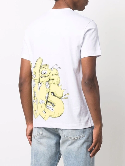 Comme Des Garçons Shirt X Kaws Character Logo-print T-shirt In 