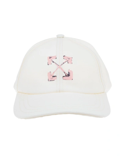 Shop Off-white Woman White Baseball Cap With Pink Arrows