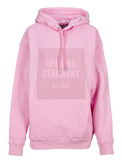 Shop Opening Ceremony Box Logo Hoodie In Pink