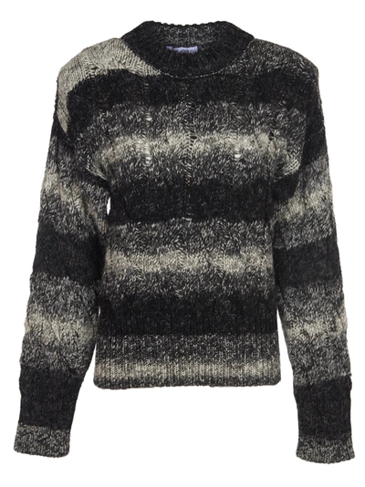 Shop Attico Kenna Melange Sweater In Black