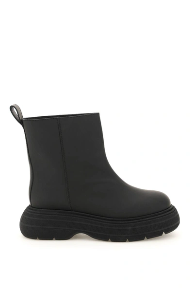 Shop Gia Borghini Marte Leather Boots In Black (black)