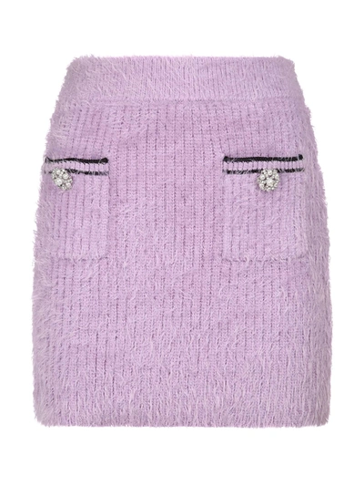 Shop Self-portrait Mini Skirt In Purple