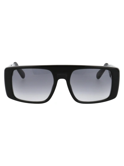 Shop Gcds Gd0006 Sunglasses In 01b Black