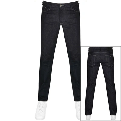 Shop Armani Collezioni Emporio Armani J06 Slim Jeans Dark Wash Navy