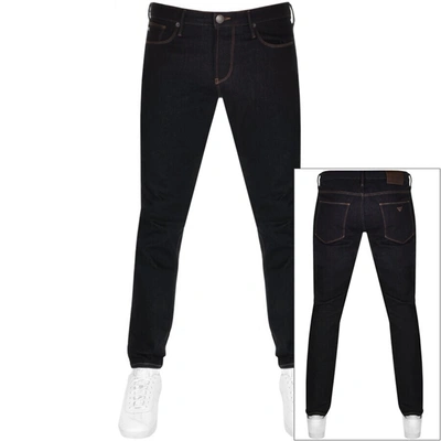Shop Armani Collezioni Emporio Armani J06 Slim Jeans Dark Wash Navy