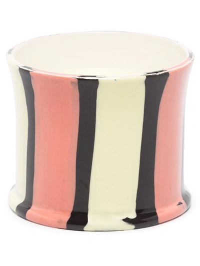Hay Vertical-stripe Scented Candle In 黄色