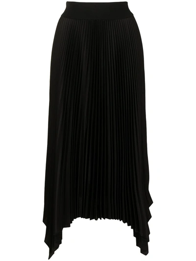 Shop Joseph Ade Plissé-detail Skirt In Black