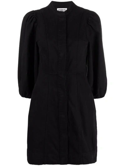 Shop Essentiel Antwerp Addle Button-down Dress In 黑色