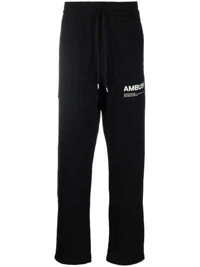 Shop Ambush Logo-print Track Trousers In 黑色