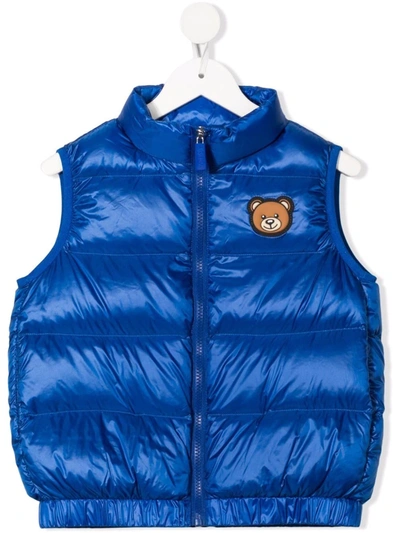 Moschino Toy Bear Patch Gilet In 蓝色 | ModeSens
