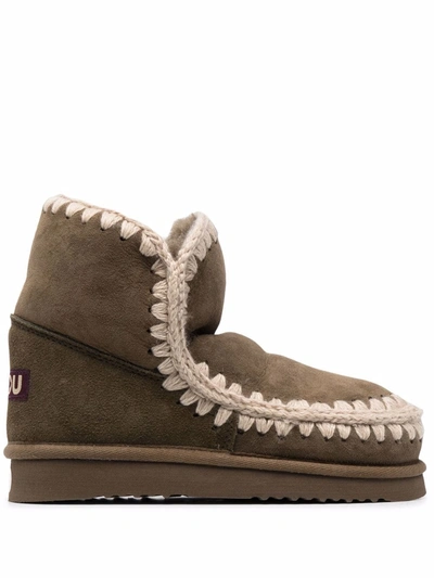 Shop Mou Eskimo 18 Ankle Boots In Green