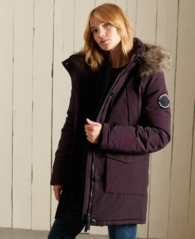 Superdry Women s Everest Parka Coat Purple ModeSens