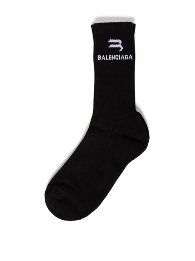 Shop Balenciaga Sporty B Tennis Socks