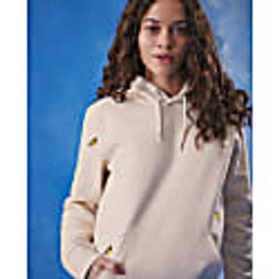 Ingmarson Bee Embroidered Hoodie Ecru Women In Ecru