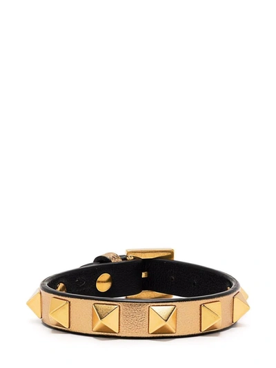 Shop Valentino Gold Rockstud Bracelet