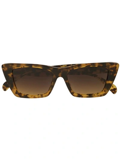 Shop Anine Bing Levi Cat-eye Frame Sunglasses In Brown