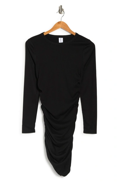 Shop Abound Long Sleeve Ruche Dress In Black