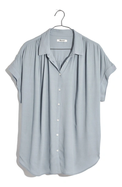 Shop Madewell Central Drapey Shirt In Dusty Pool
