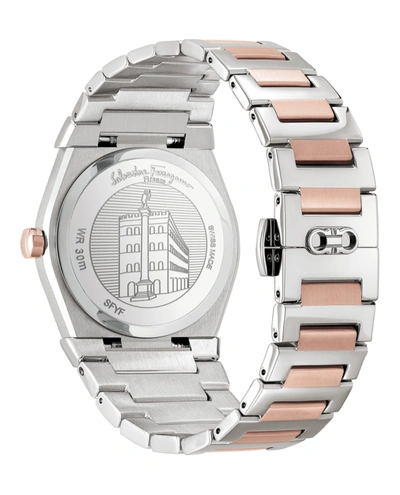 Shop Ferragamo Vega Pair Bracelet Watch In Grey