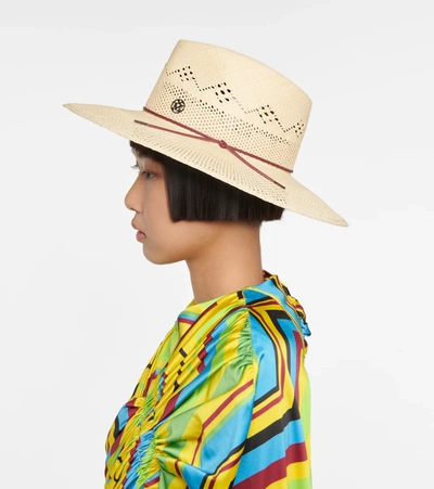 Maison Michel Women's Charles Straw Wide-brim Hat In Neutral | ModeSens