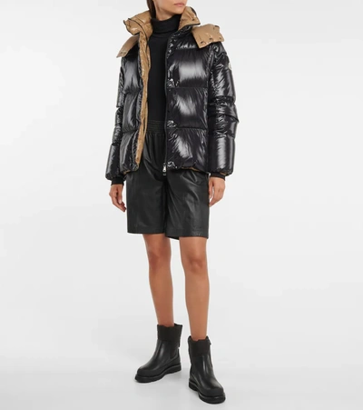 Shop Moncler Rain Don't Care Leather Ankle Boots In Black