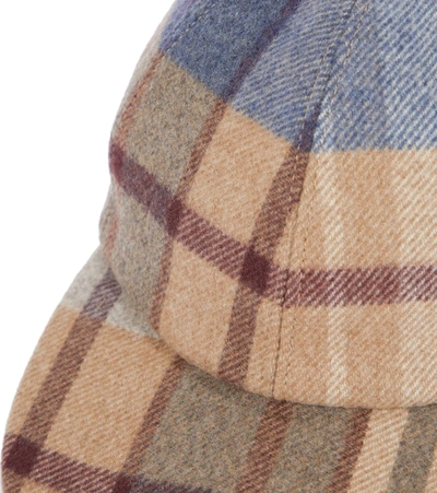 Shop Gabriela Hearst Plaid Baseball Cap In Multicoloured