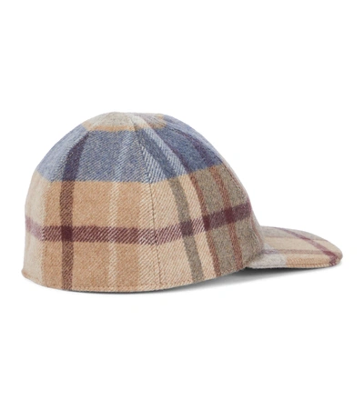 Shop Gabriela Hearst Plaid Baseball Cap In Multicoloured