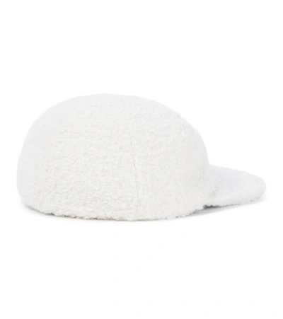 Shop Gabriela Hearst Bouclé Baseball Cap In White