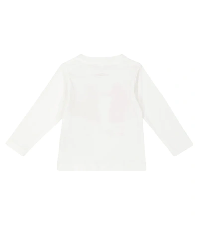 Shop Stella Mccartney Baby Printed Cotton-jersey Top In White