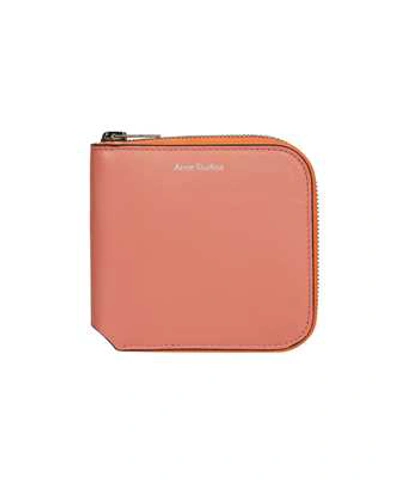 Shop Acne Studios Acne Zippered Wallet In Pink