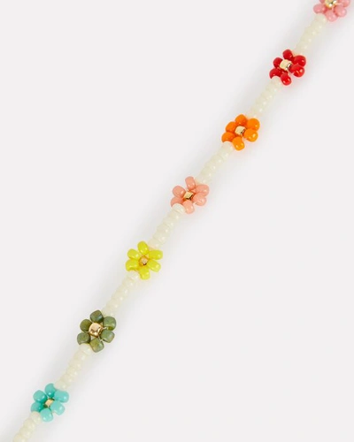 Shop Anni Lu Flower Power Beaded Bracelet In Multi