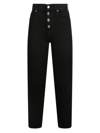 Shop 7 For All Mankind High Waisted Cropped Jeans In Black