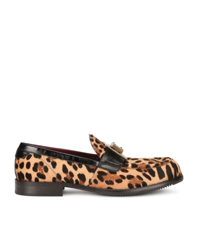 Shop Dolce & Gabbana Leopard Print Loafers In Multi