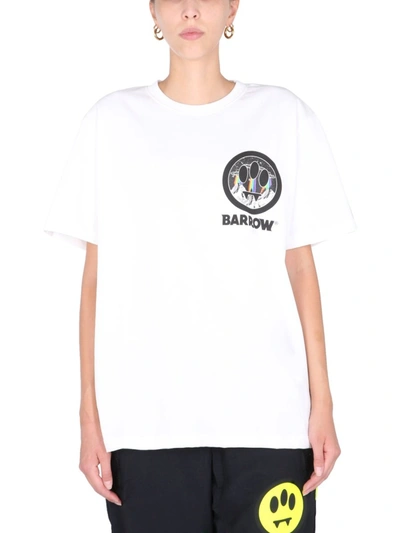 Shop Barrow Crew Neck T-shirt Unisex In White
