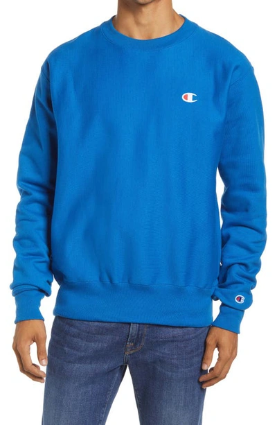 Shop Champion Reverse Weave(r) Crew Sweatshirt In Living In Blue